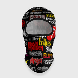 Балаклава 3D Логотипы рок групп цветные