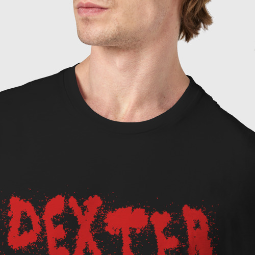 Мужская футболка хлопок Декстер был здесь, цвет черный - фото 6