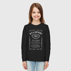 Детский лонгслив хлопок Владимир в стиле Jack Daniels - фото 2