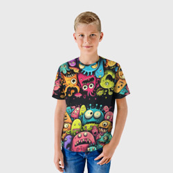 Детская футболка 3D Монстры перевертыши - фото 2