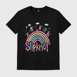 Мужская футболка хлопок Slipknot рисунок