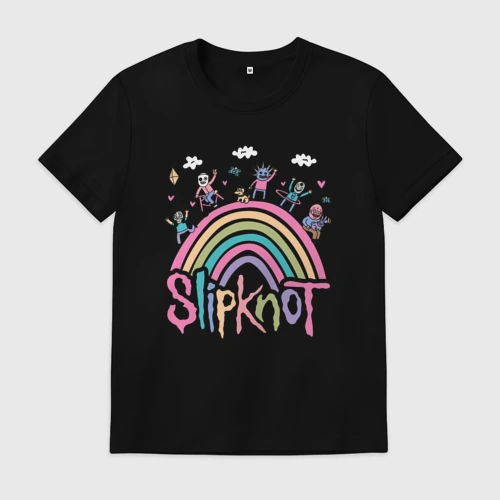 Мужская футболка хлопок Slipknot рисунок