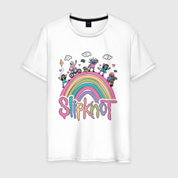 Мужская футболка хлопок Slipknot рисунок
