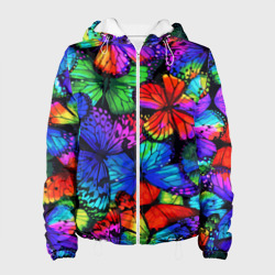 Женская куртка 3D С голубыми бабочками - яркое лето