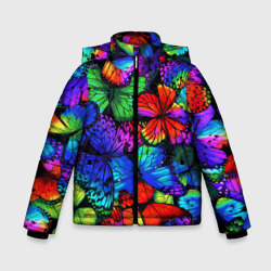 Зимняя куртка для мальчиков 3D С голубыми бабочками - яркое лето