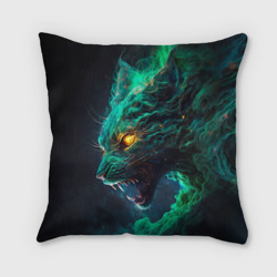 Подушка 3D Звездный зеленый кот