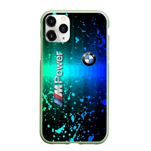 Чехол для iPhone 11 Pro матовый BMW m power - motorsport extreme, цвет салатовый