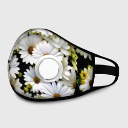 Маска из неопрена Белые цветы ромашки - летний паттерн