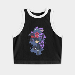 Женская укороченная майка-топ хлопок Владыка теней