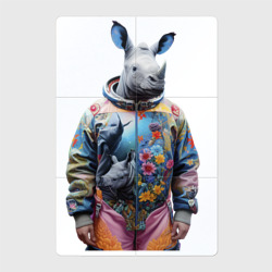 Магнитный плакат 2Х3 Rhino in fashionable spacesuit