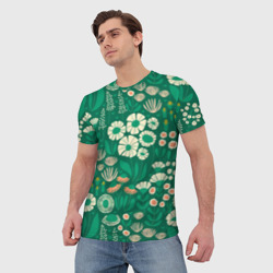 Мужская футболка 3D Поле цветов - фото 2