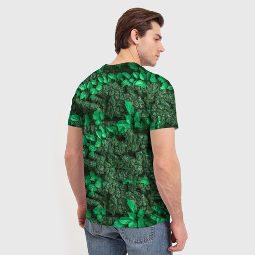 Мужская футболка 3D Тигнари на фоне листвы, цвет 3D печать - фото 4