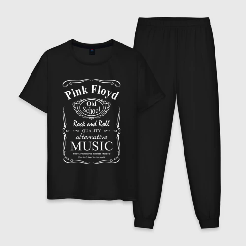 Мужская пижама хлопок Pink Floyd в стиле Jack Daniels
