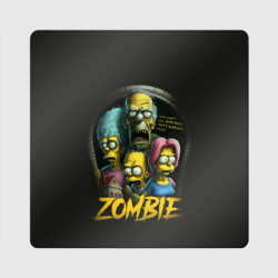 Магнит виниловый Квадрат Simpsons zombie