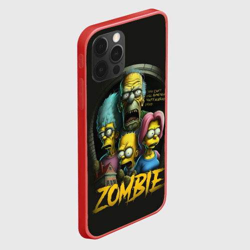 Чехол для iPhone 12 Pro Max с принтом Simpsons zombie, вид сбоку #3