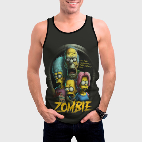 Мужская майка 3D Simpsons zombie, цвет 3D печать - фото 3