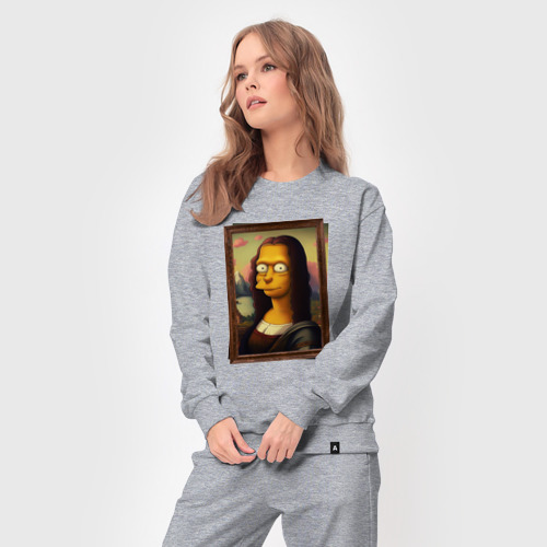 Женский костюм хлопок Mona Simpson, цвет меланж - фото 5