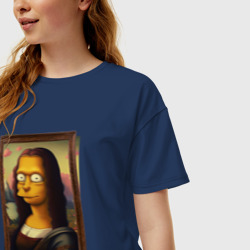 Женская футболка хлопок Oversize Mona Simpson - фото 2