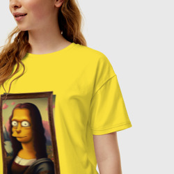 Женская футболка хлопок Oversize Mona Simpson - фото 2