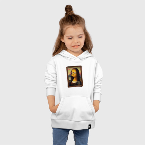 Детская толстовка хлопок Mona Simpson, цвет белый - фото 4