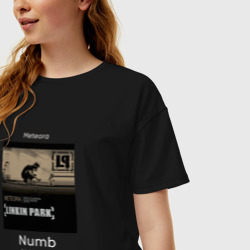 Женская футболка хлопок Oversize Linkin Park Numb - фото 2