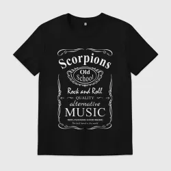 Мужская футболка хлопок Scorpions в стиле Jack Daniels