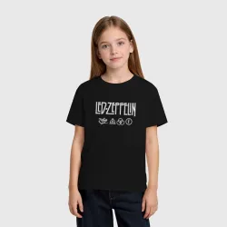 Детская футболка хлопок Led Zeppelin символы - фото 2