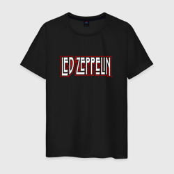 Мужская футболка хлопок Led Zeppelin логотип