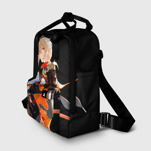 Женский рюкзак 3D с принтом Казуха с мечом - Genshin Impact, фото на моделе #1
