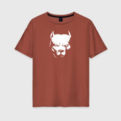 Женская футболка хлопок Oversize Pit bull
