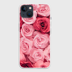 Чехол для iPhone 14 Plus Чайная пыльная роза - нежно розовый цветок