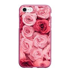 Чехол для iPhone 7/8 матовый Чайная пыльная роза - нежно розовый цветок