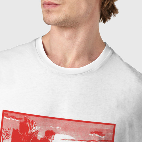 Мужская футболка хлопок с принтом Берсерк аниме Гатс, фото #4