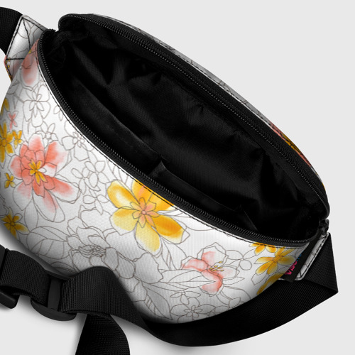 Поясная сумка 3D Нарисованный цветы - светлый - фото 7