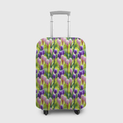 Весенние крокусы – Чехол для чемодана 3D с принтом купить