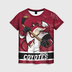 Женская футболка 3D Arizona Coyotes маскот