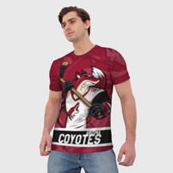 Мужская футболка 3D Arizona Coyotes маскот - фото 2