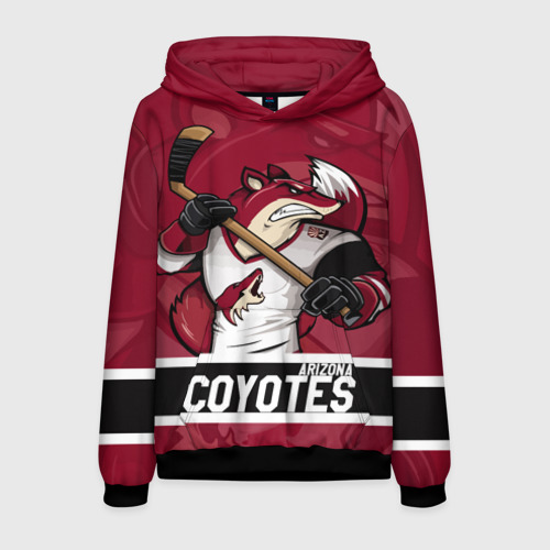 Мужская толстовка 3D Arizona Coyotes маскот, цвет черный