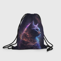 Рюкзак-мешок 3D Кошка в космосе туманность