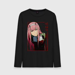 Мужской лонгслив хлопок Zero Two anime girl