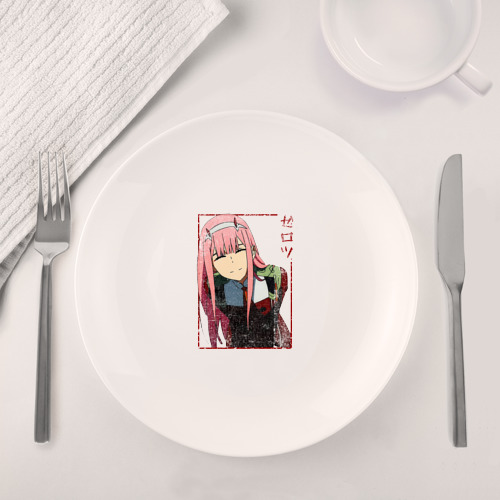 Набор: тарелка + кружка Zero Two anime girl - фото 4