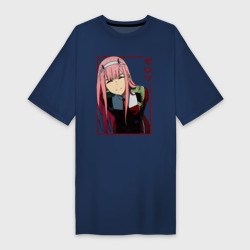 Платье-футболка хлопок Zero Two anime girl