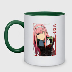 Кружка двухцветная Zero Two anime girl