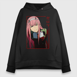 Женское худи Oversize хлопок Zero Two anime girl