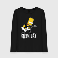 Женский лонгслив хлопок Green Day Барт Симпсон рокер