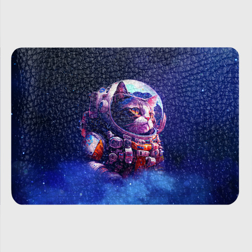 Картхолдер с принтом Кот в космическом скафандре, цвет синий - фото 4