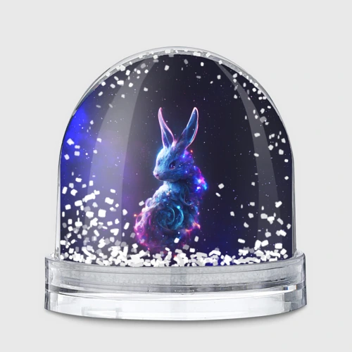 Игрушка Снежный шар Космический звёздный кролик