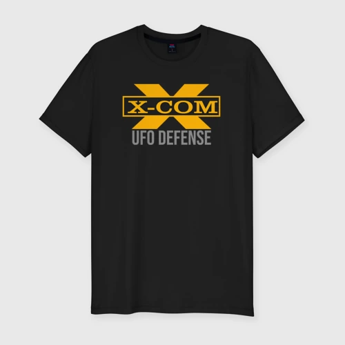 Мужская футболка хлопок Slim X-COM ufo defence