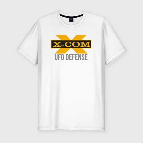 Мужская футболка хлопок Slim X-COM ufo defence