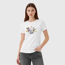 Женская футболка хлопок Самая лучшая Маша в мире - фото 2